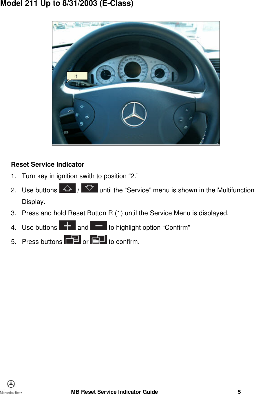 Page 5 of 12 - Reset Service Indicator  - Guide