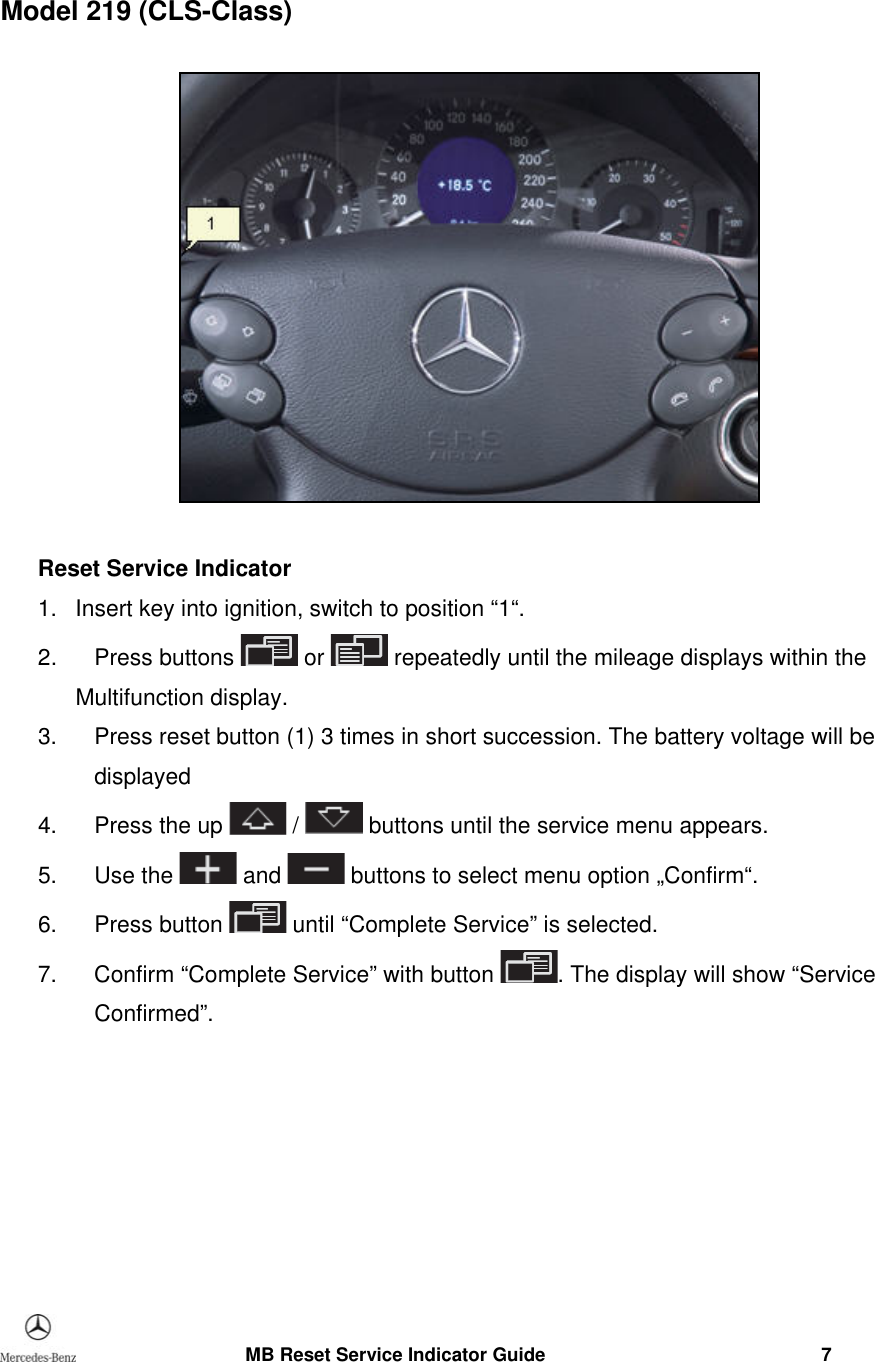 Page 7 of 12 - Reset Service Indicator  - Guide