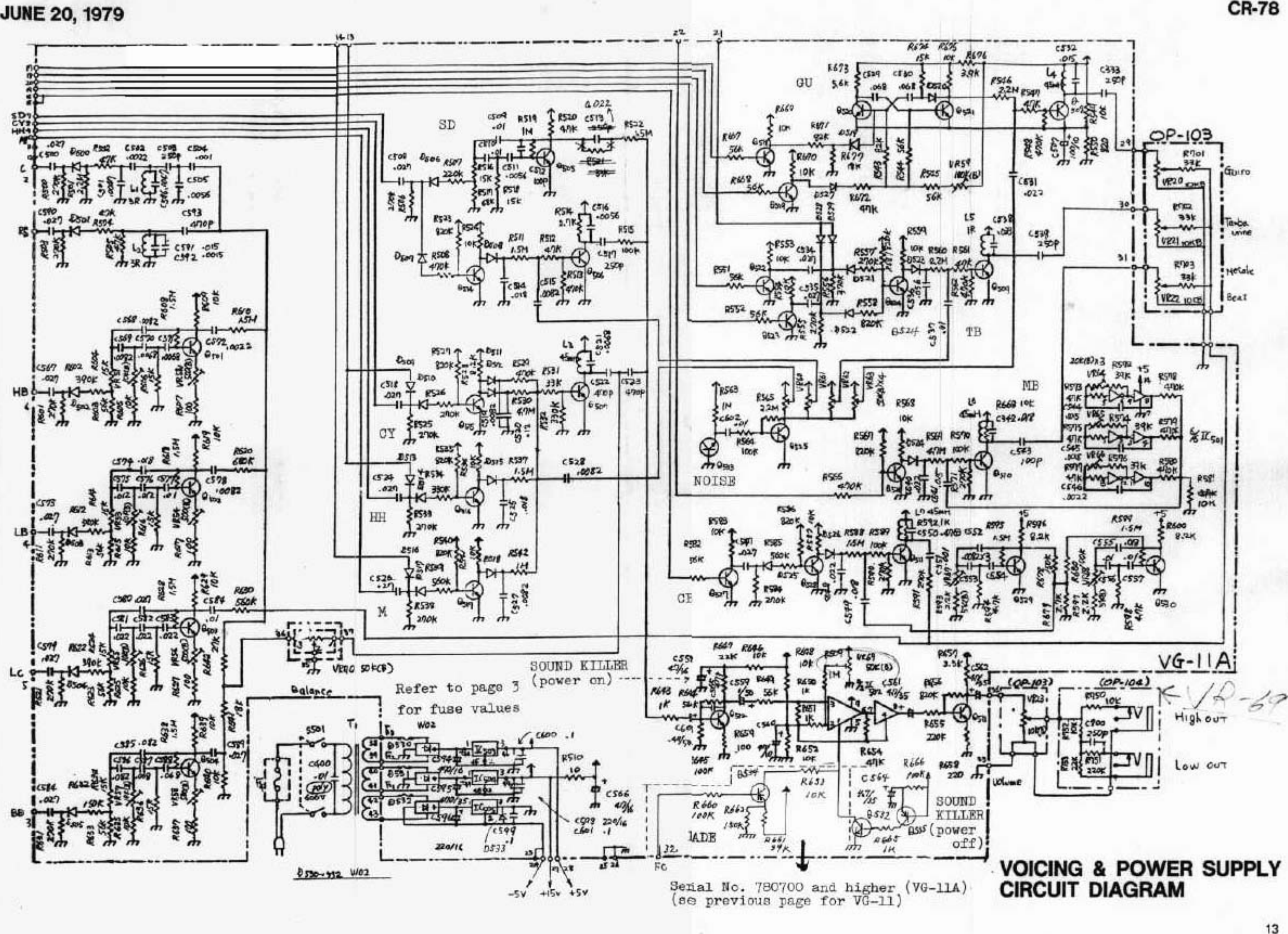 Page 2 of 2 - CR-78 Schematics Roland CR78