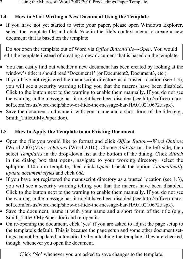 Page 2 of 8 - SPLNPROC Word 2007-2010 Technical Instructions