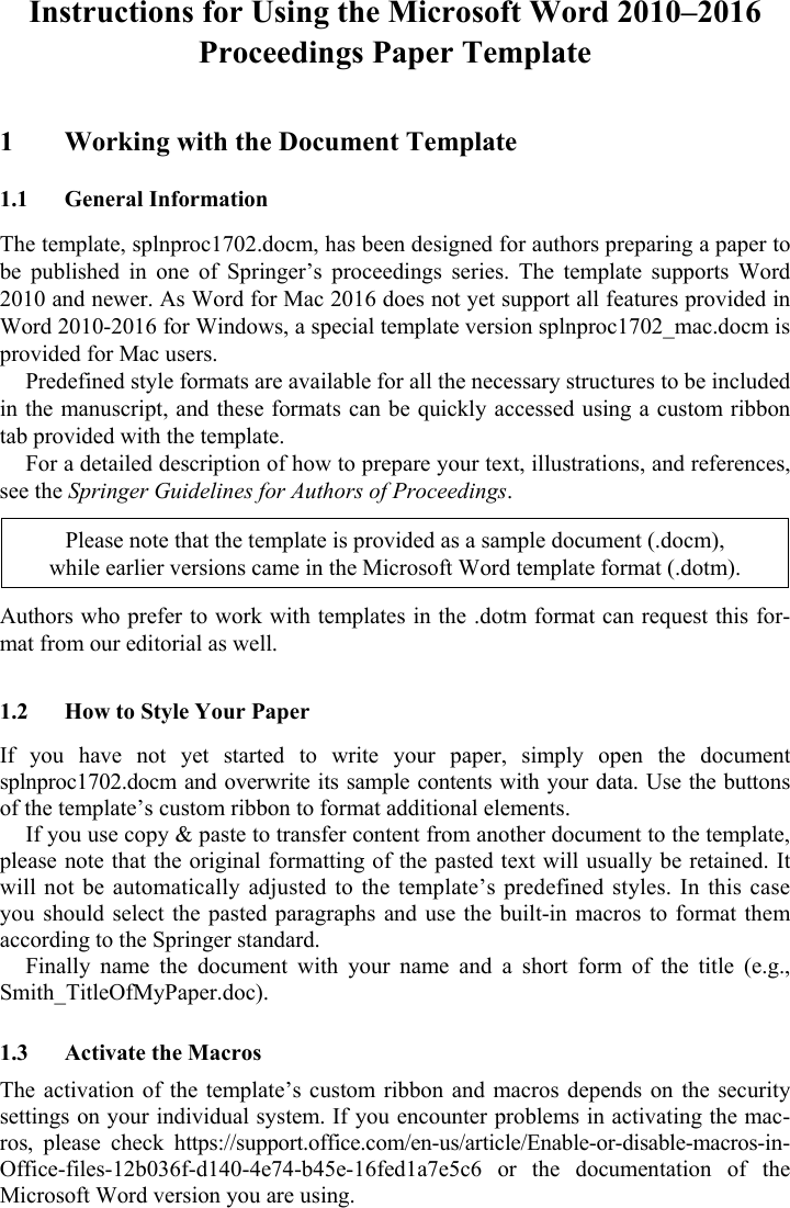 Page 1 of 9 - SPLNPROC Word 2010-2016 Technical Instructions New