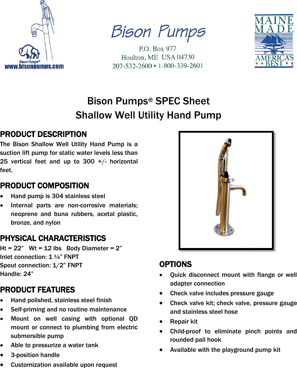 SW Utility Hand Pump