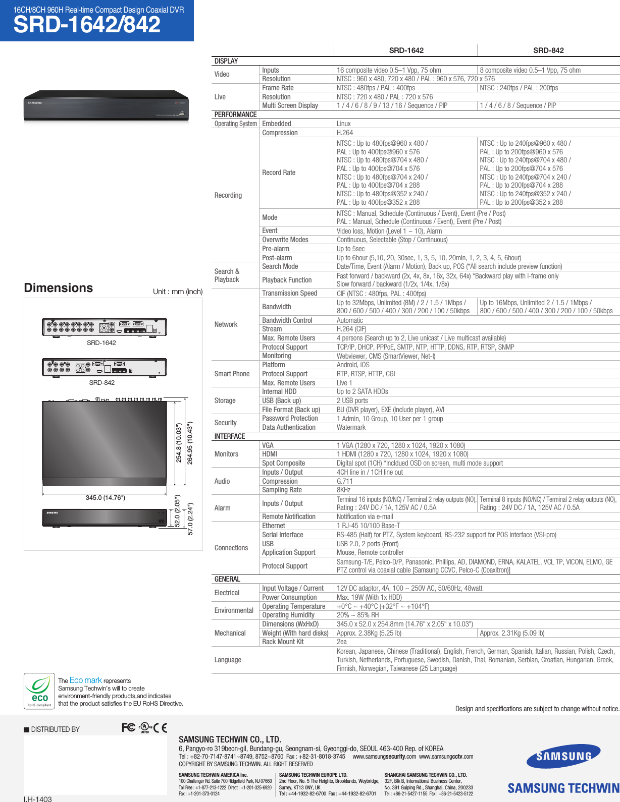 Page 2 of 2 - Samsrd16421Tb User Manual