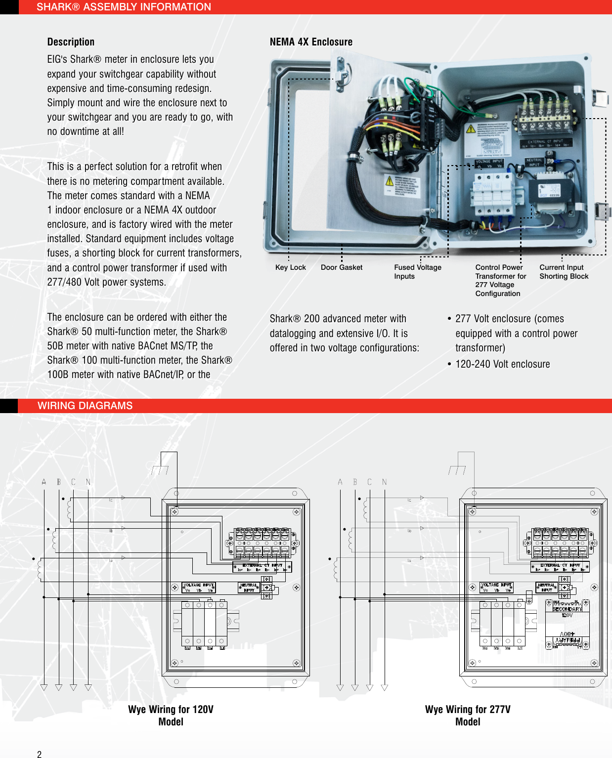 Page 2 of 4 - Shark Meter In Assembly Brochure V.1.07 Self-Enclosed Assemblies E173702