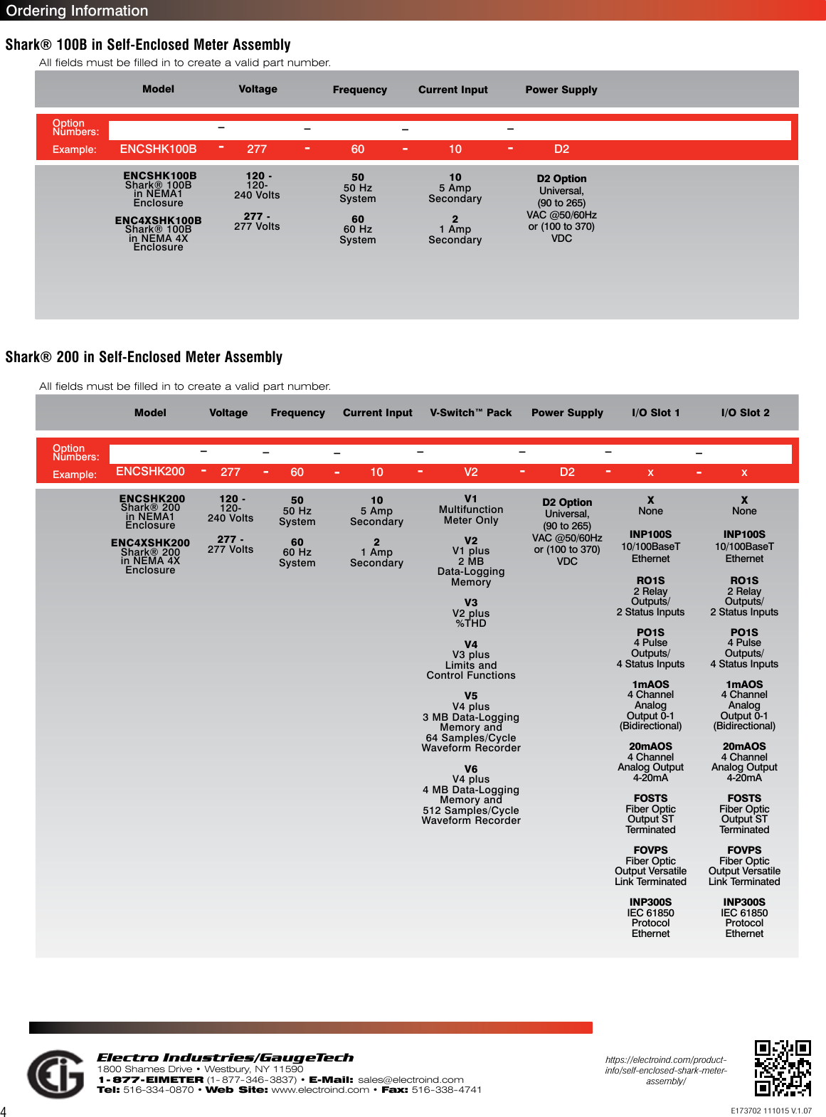 Page 4 of 4 - Shark Meter In Assembly Brochure V.1.07 Self-Enclosed Assemblies E173702