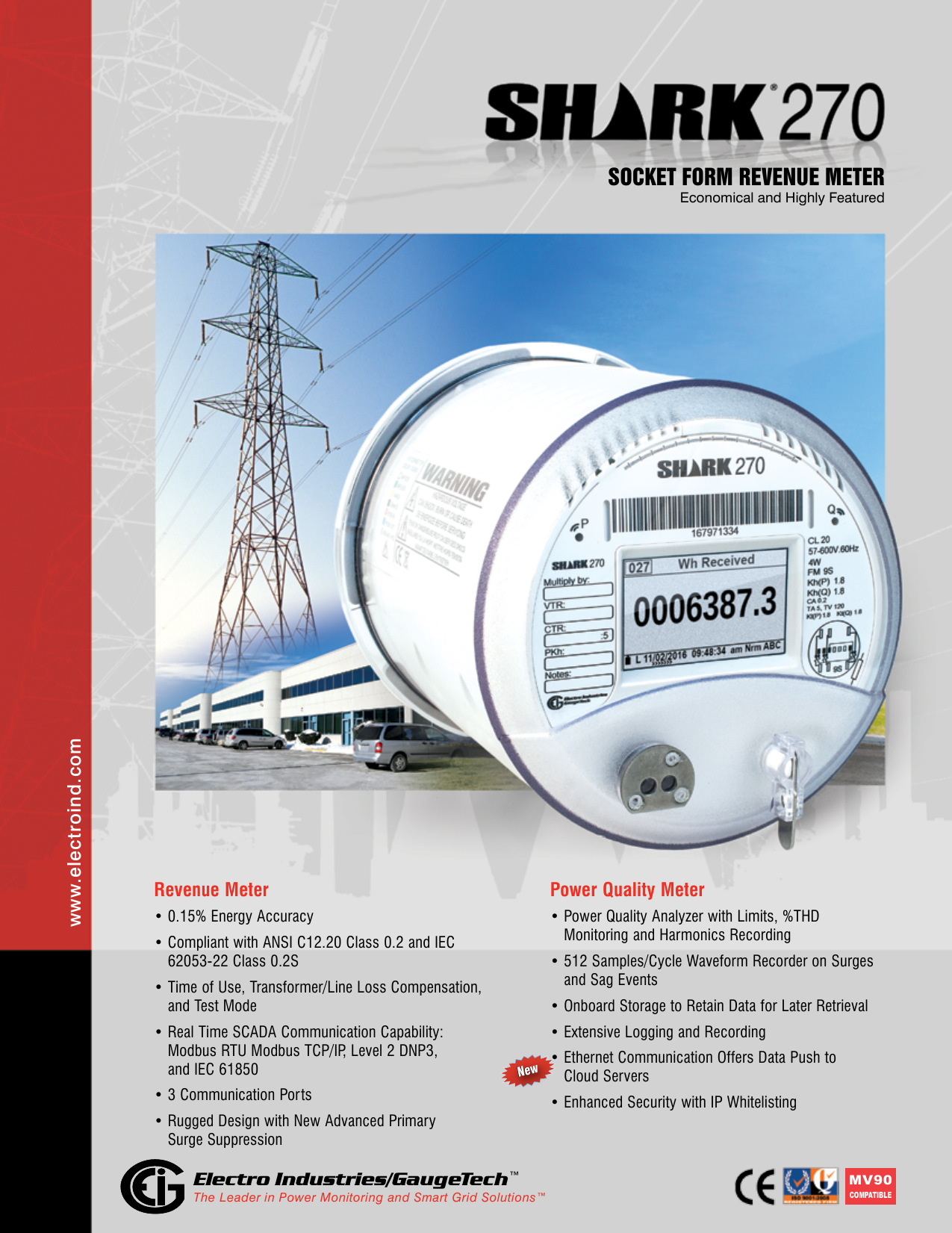 Page 1 of 12 - Shark 270 Meter Brochure V.1.07 Shark-270-revenue-energy-meter-brochure E159710