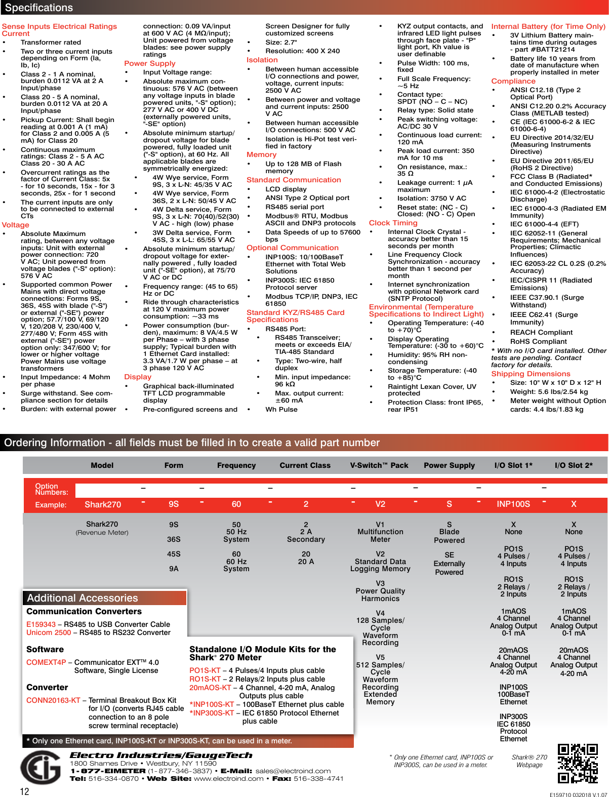 Page 12 of 12 - Shark 270 Meter Brochure V.1.07 Shark-270-revenue-energy-meter-brochure E159710