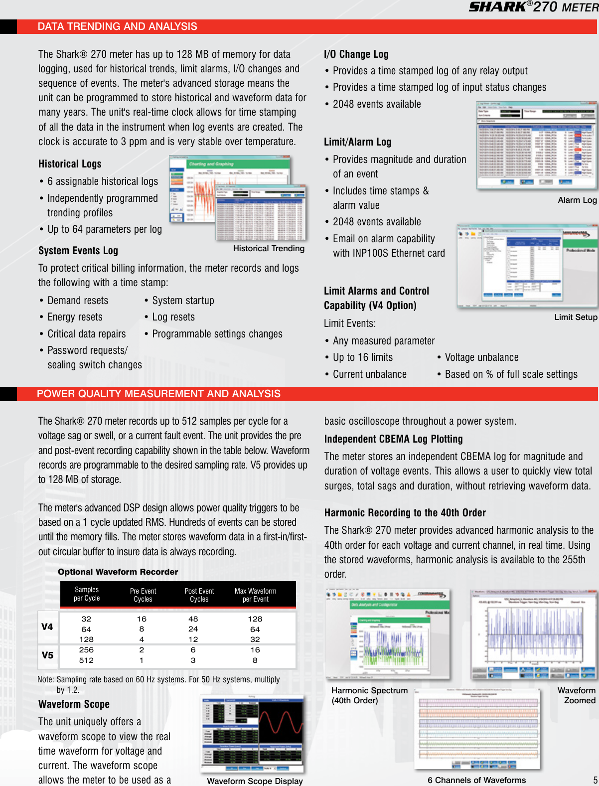 Page 5 of 12 - Shark 270 Meter Brochure V.1.07 Shark-270-revenue-energy-meter-brochure E159710