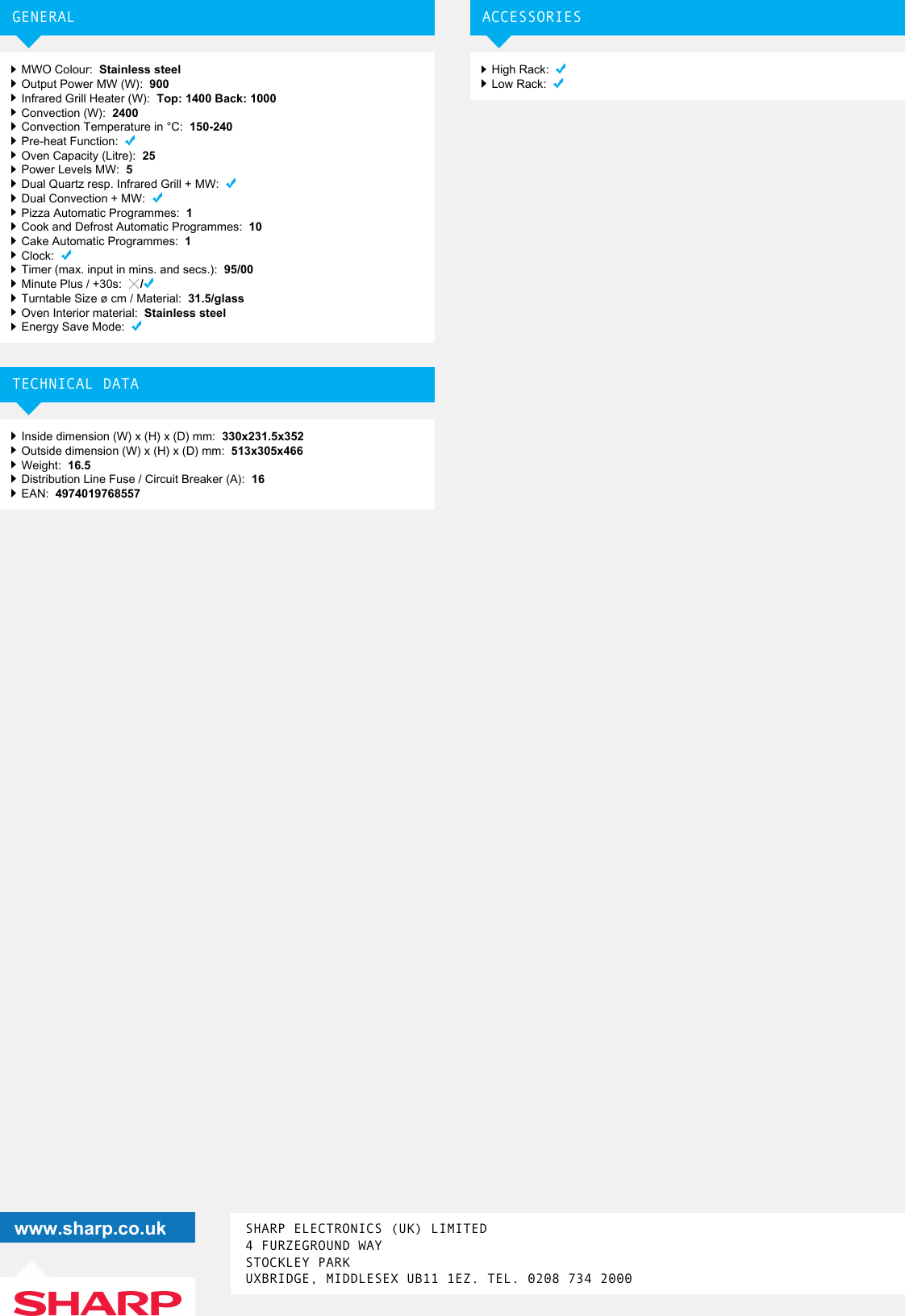 Page 2 of 2 - Shr82Stma R82STMA - Microwave Household MWO Sharp Electronics User Manual