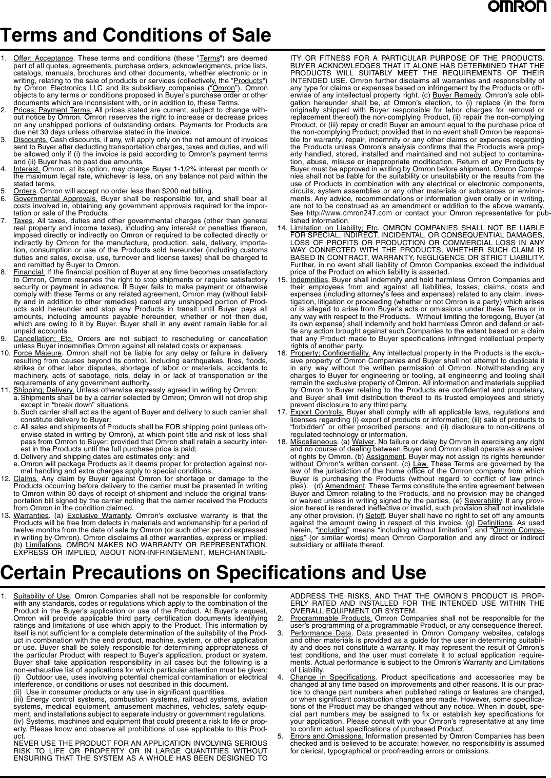 Page 5 of 6 - SR103AM Dual Channel Safety Monitoring Relay Data Sheet Datasheet En 201408 J52I-E-01
