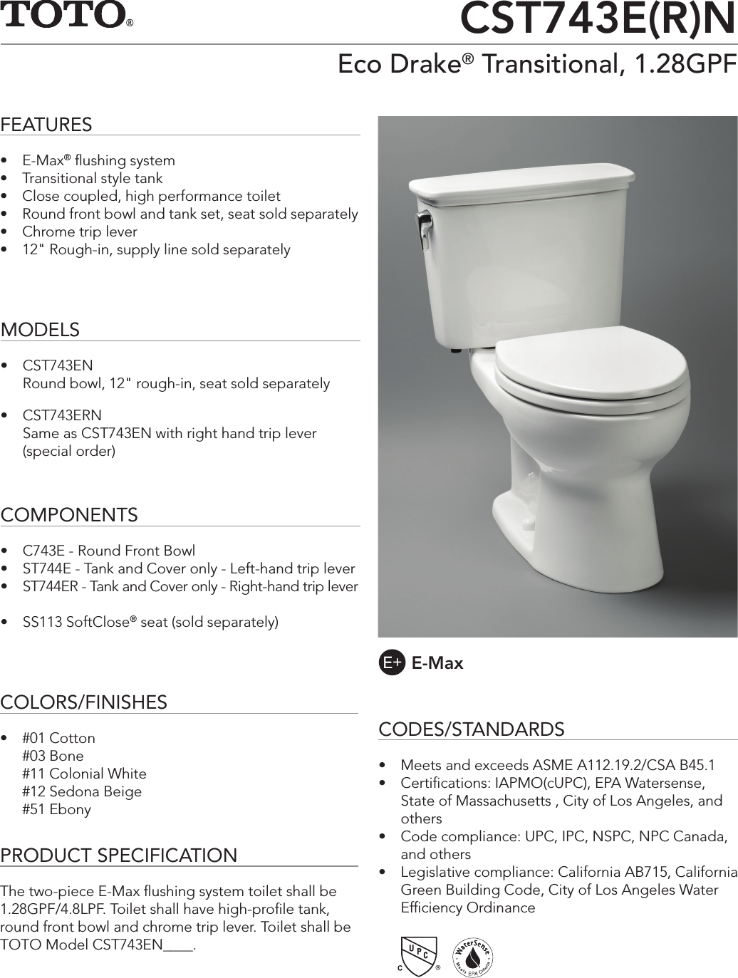 Toto Eco Drake Round Front Toilet Bruin Blog