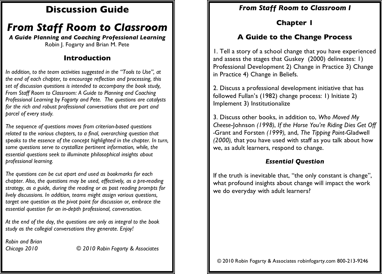 Page 1 of 6 - DiscussionGuide Staff Class Discussion Guide