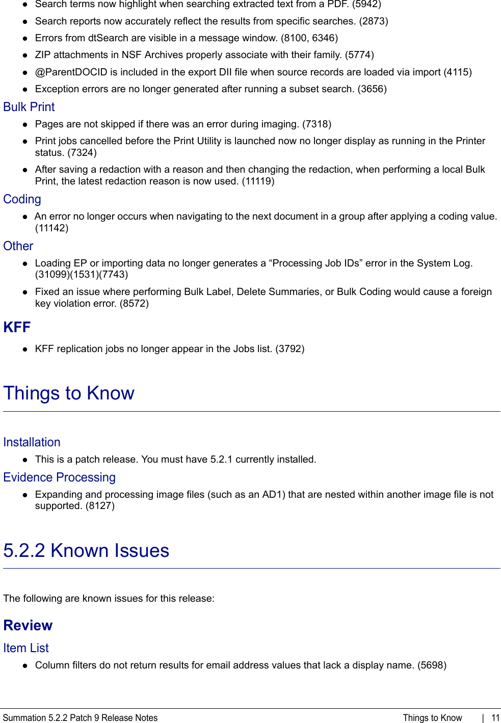 Page 11 of 12 - Sum_5_2_2_RN_Patch_9_update  Summation 5.2.2 P9 RN