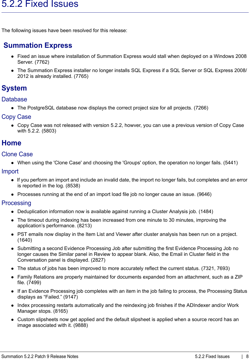 Page 8 of 12 - Sum_5_2_2_RN_Patch_9_update  Summation 5.2.2 P9 RN