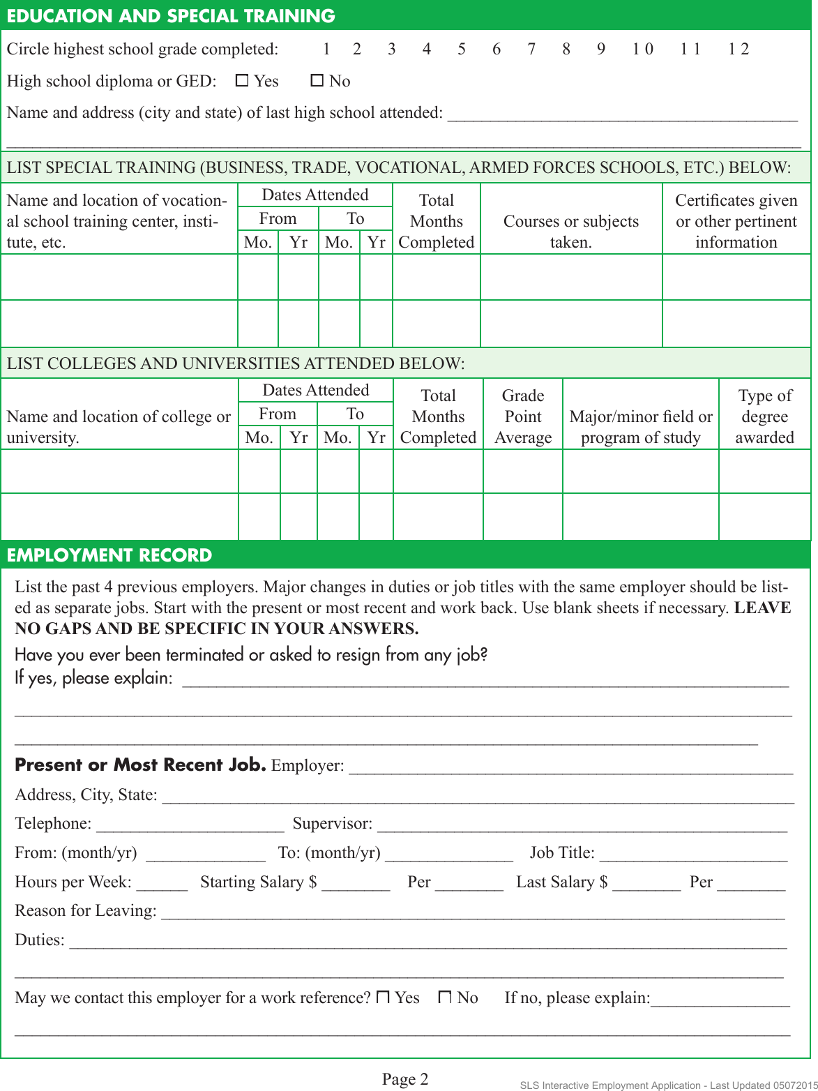 Page 2 of 4 - Sunlight Supply-Interactive-Employment-Application
