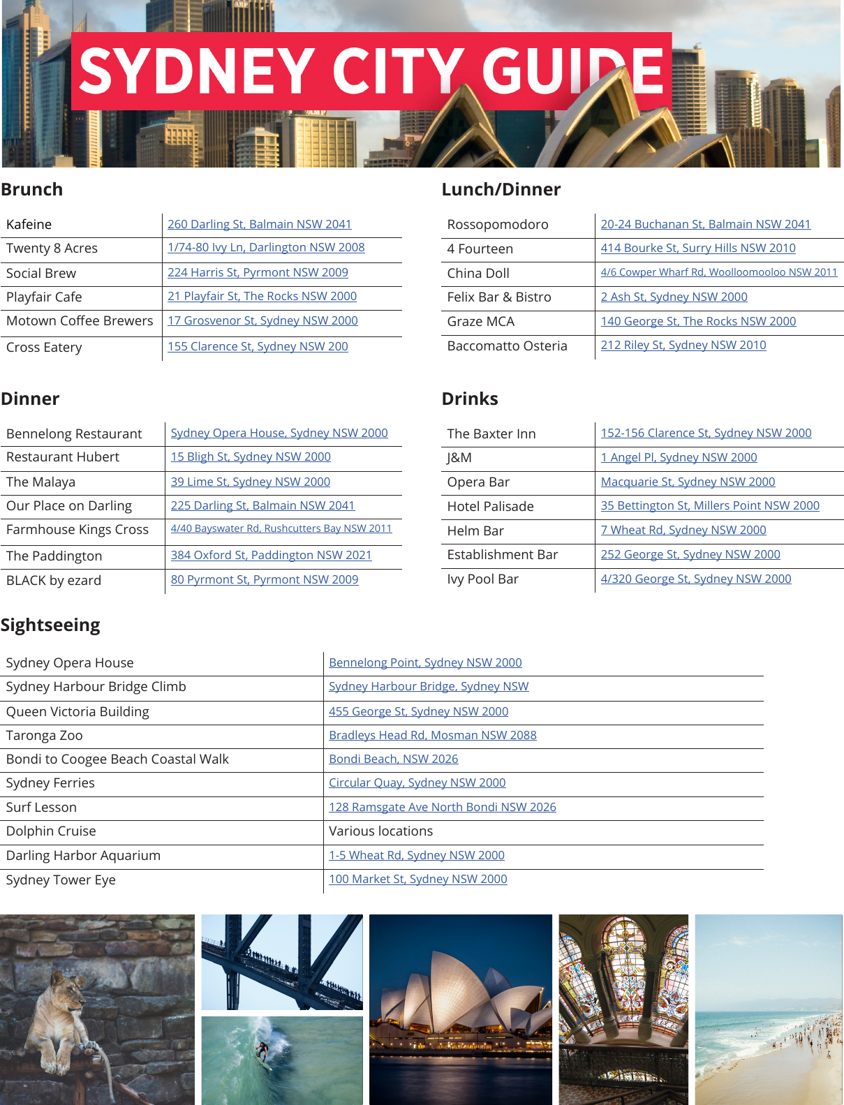 Page 1 of 1 - Sydney-Summit-City-Guide