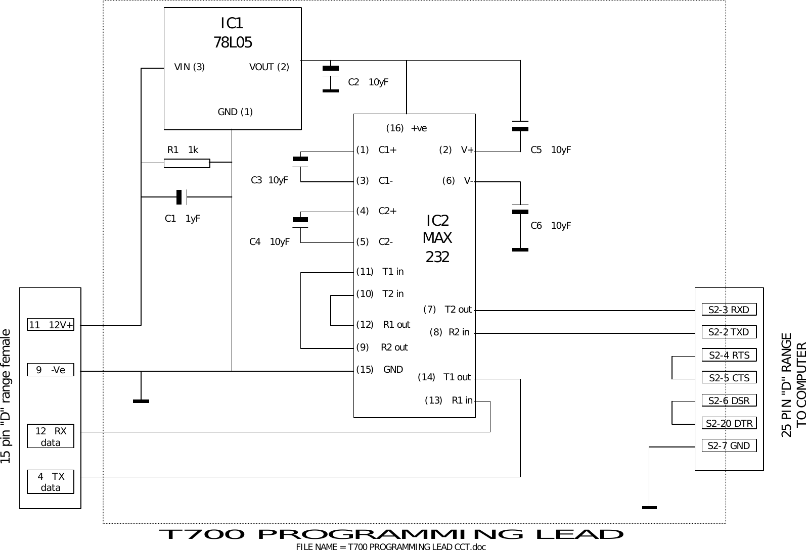 Page 1 of 1 - T700 PROGRAMMING LEAD CCT T700/PROGRAMMING INFO/T700