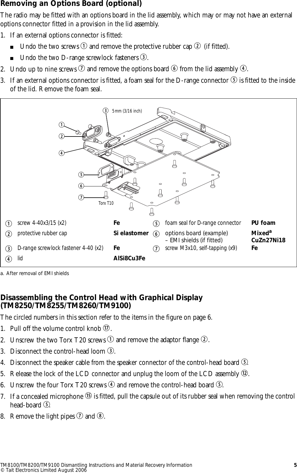 Page 5 of 8 - TM8100/TM8200/TM9100 Dismantling Instructions And Material Recovery Information TM8000/TM Series Informa/TM Inf TM