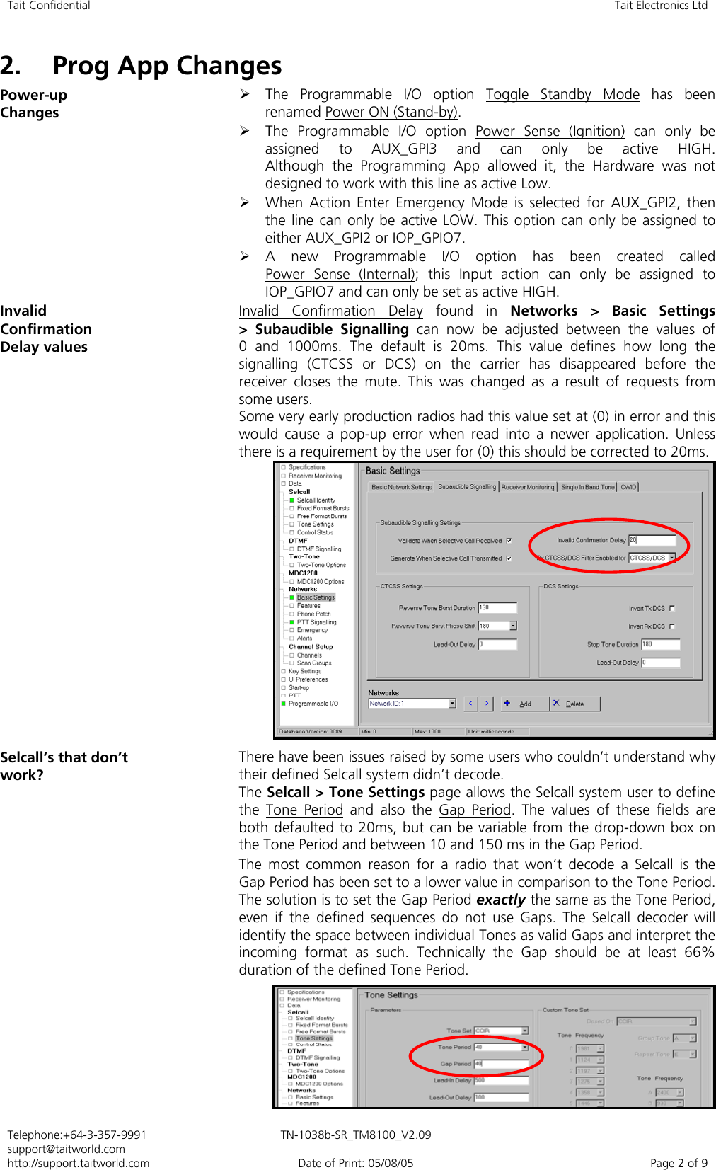 Page 2 of 9 - TECHNOTE/TM8000/TN-1038b_SR_TM8100 Firmware V2.09 And Programming Applicatio TN-1038b SR TM8100