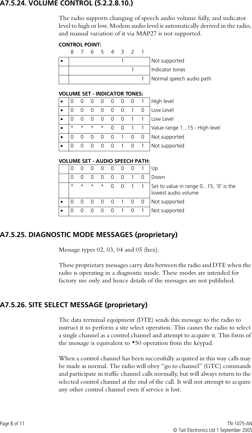 Page 8 of 11 - MAP27 Implementation Form TECHNOTE/TM8000/TN-1075-AN_TM8200 TN-1075-AN TM8200