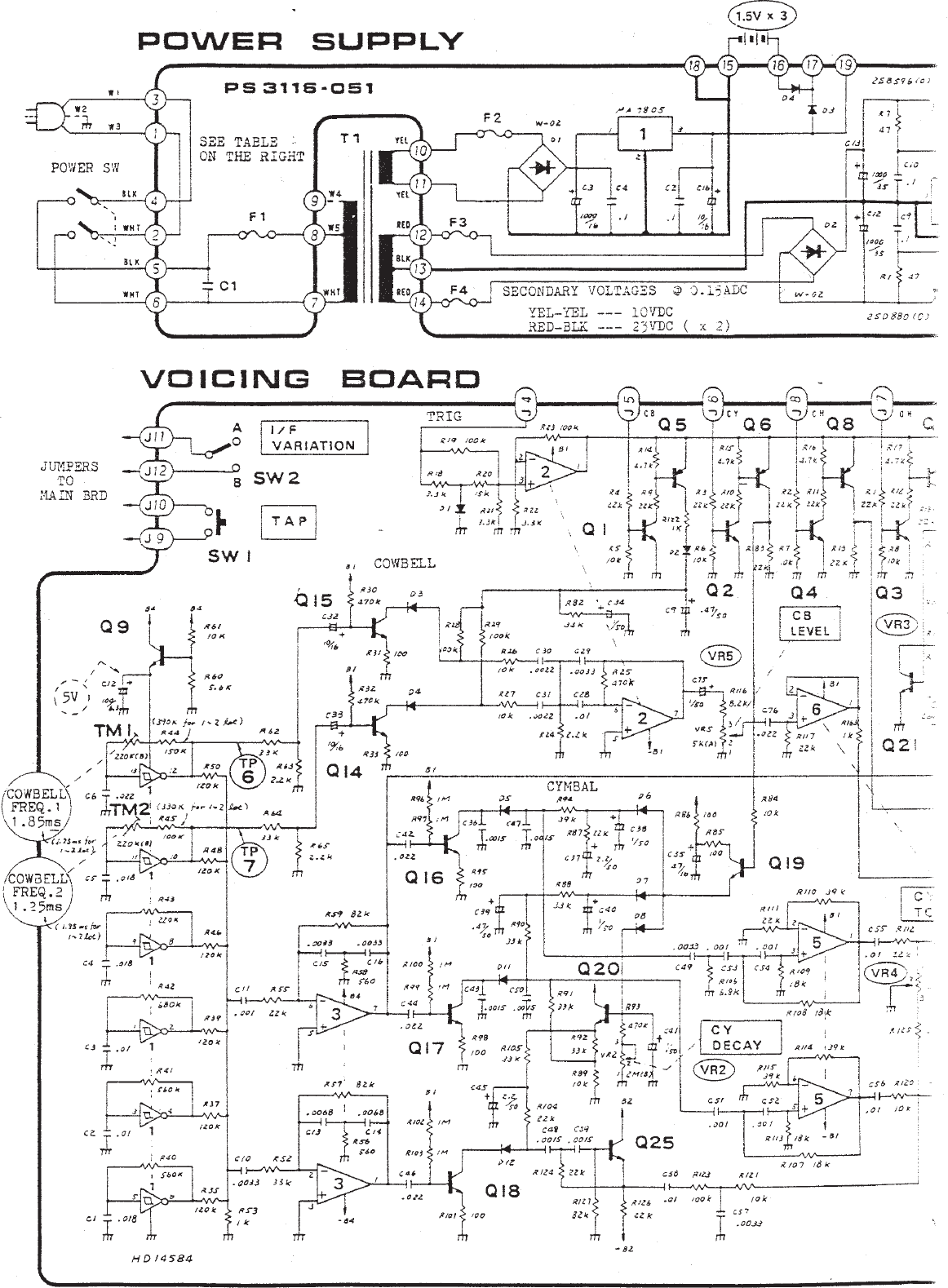 Page 1 of 6 - TR-808 Schematics (all Below)