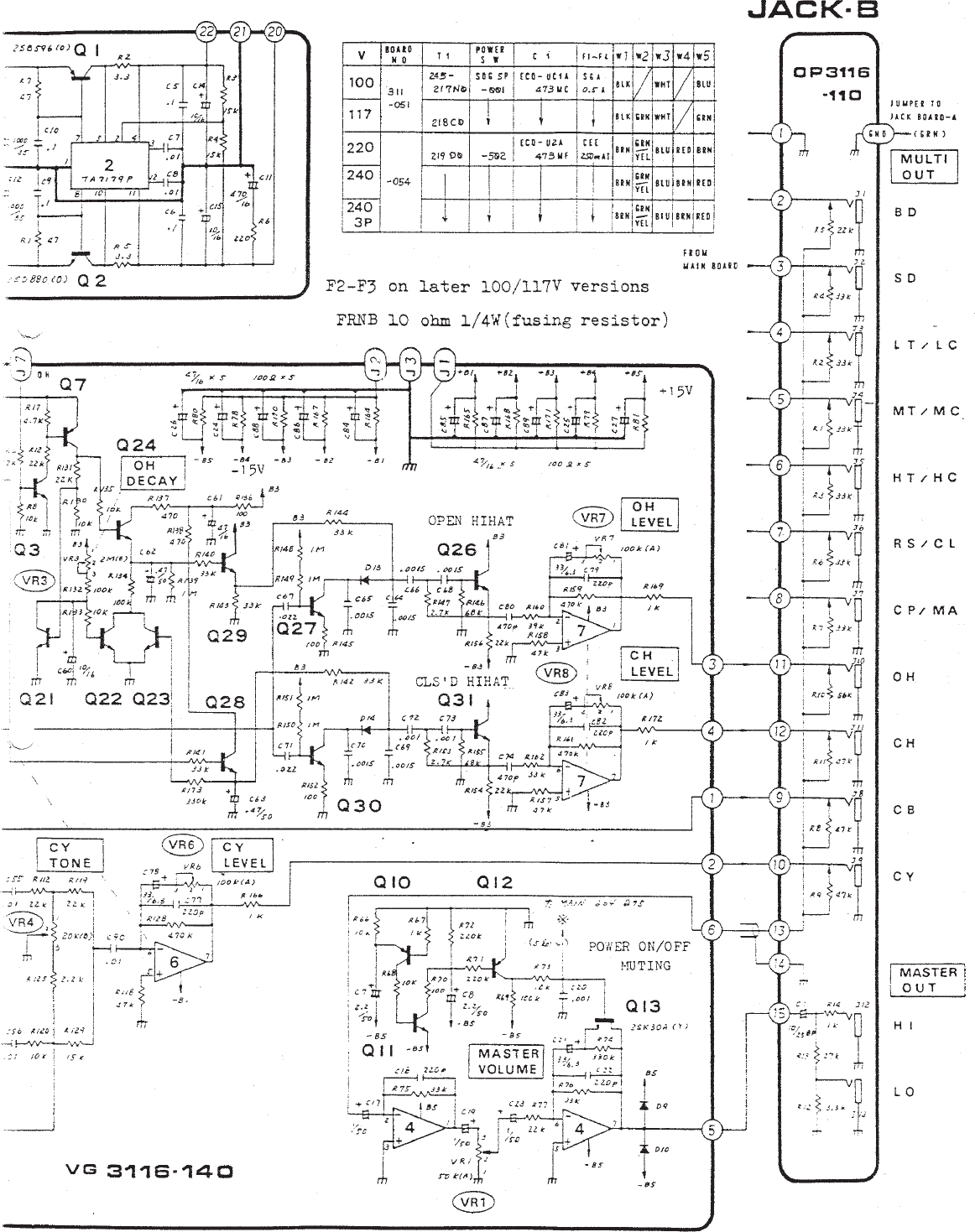 Page 2 of 6 - TR-808 Schematics (all Below)