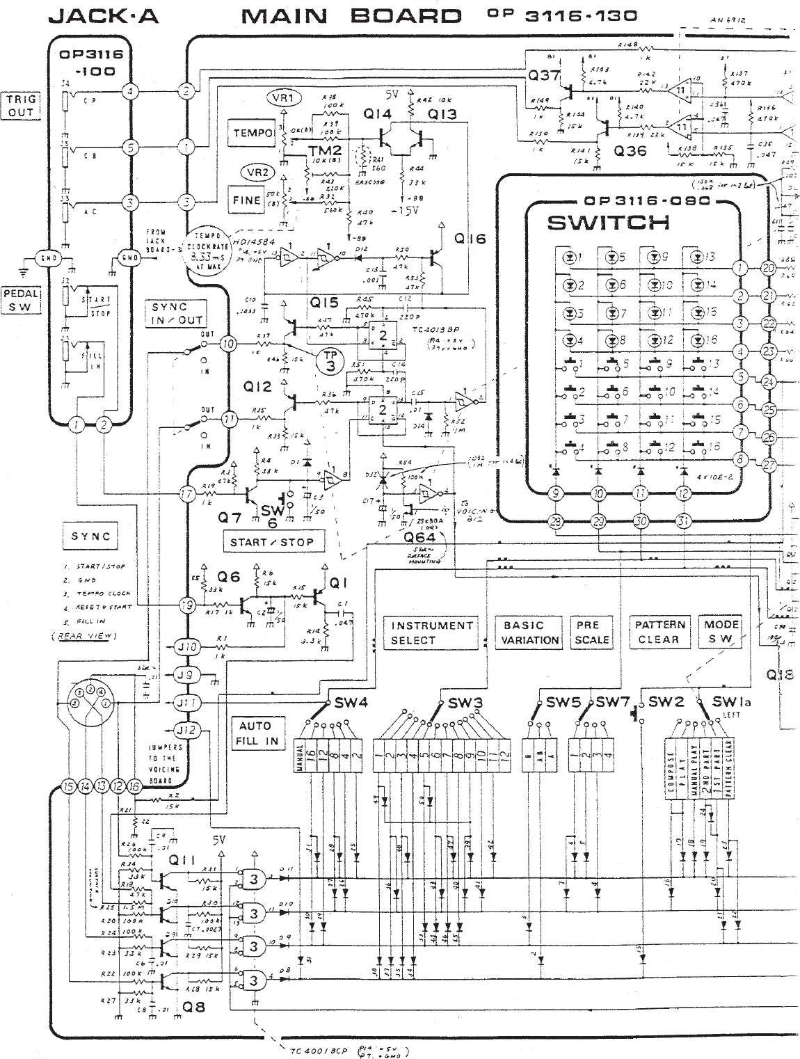 Page 3 of 6 - TR-808 Schematics (all Below)