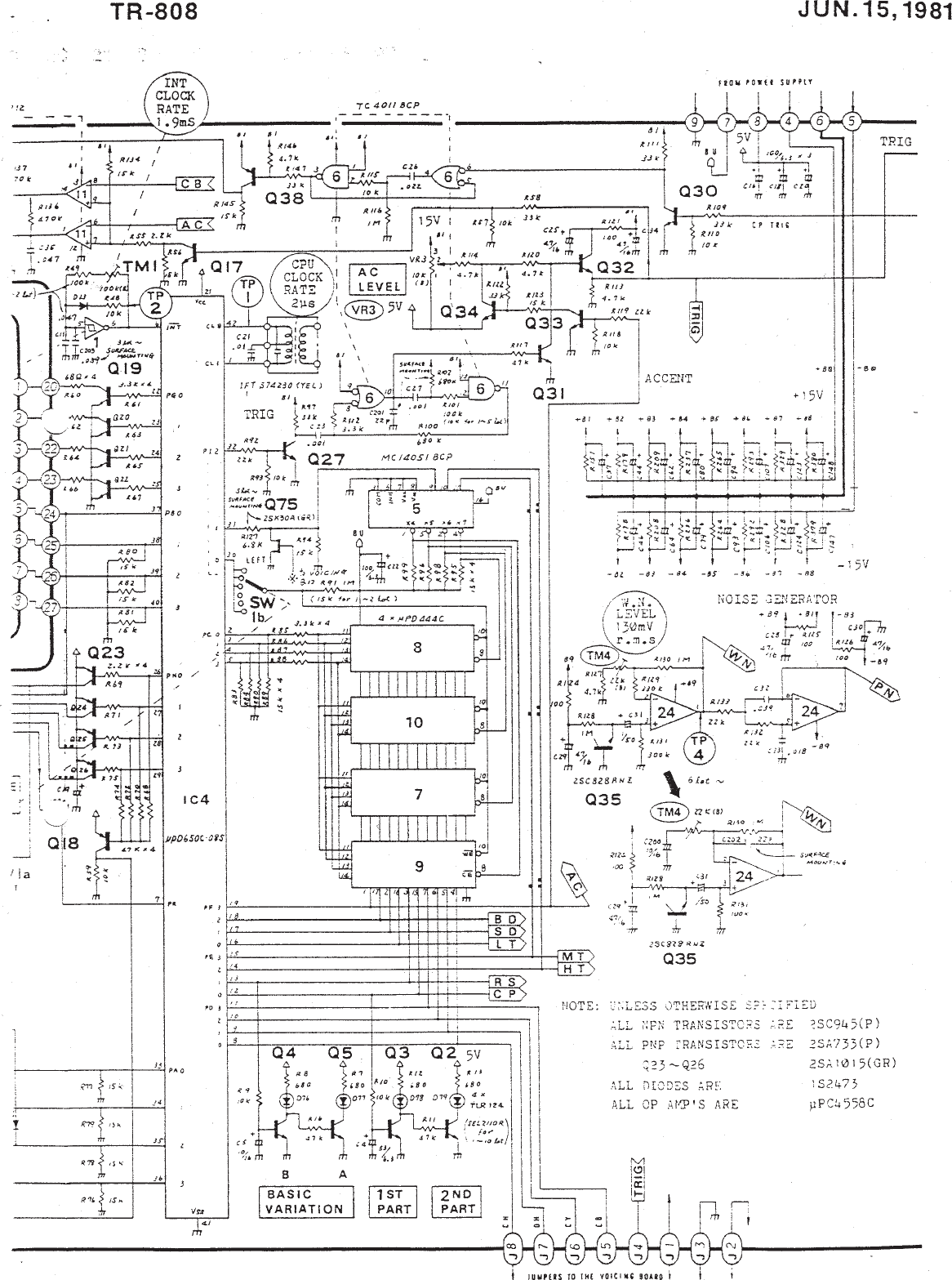 Page 4 of 6 - TR-808 Schematics (all Below)