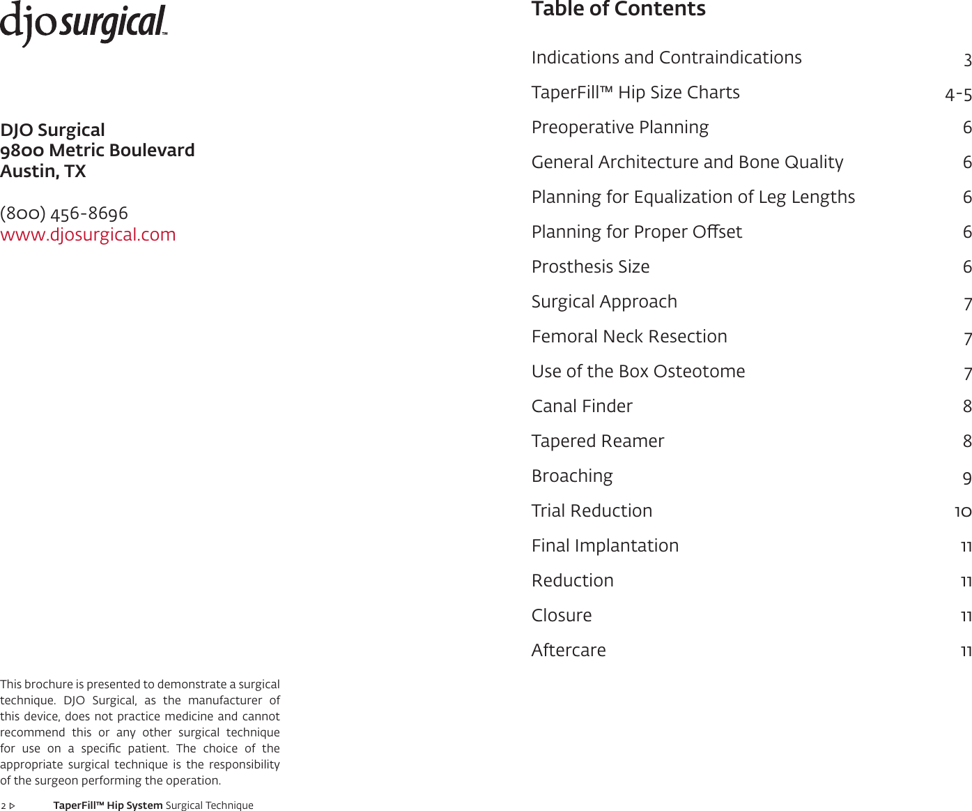 Page 2 of 12 - Taper Fill Surgical Technique Rev C