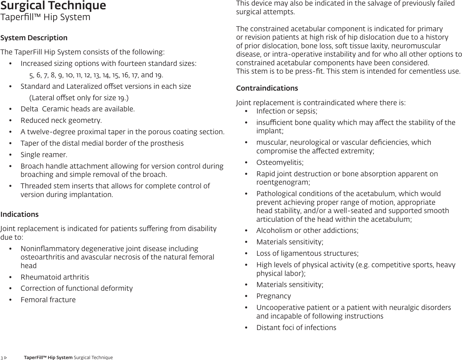 Page 3 of 12 - Taper Fill Surgical Technique Rev C