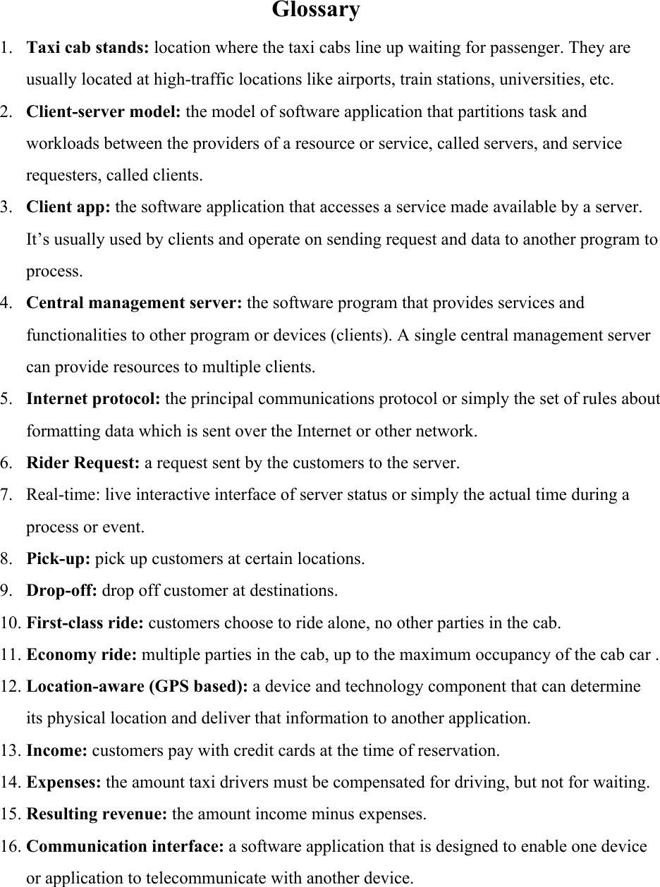 Page 3 of 12 - Taxi User Manual