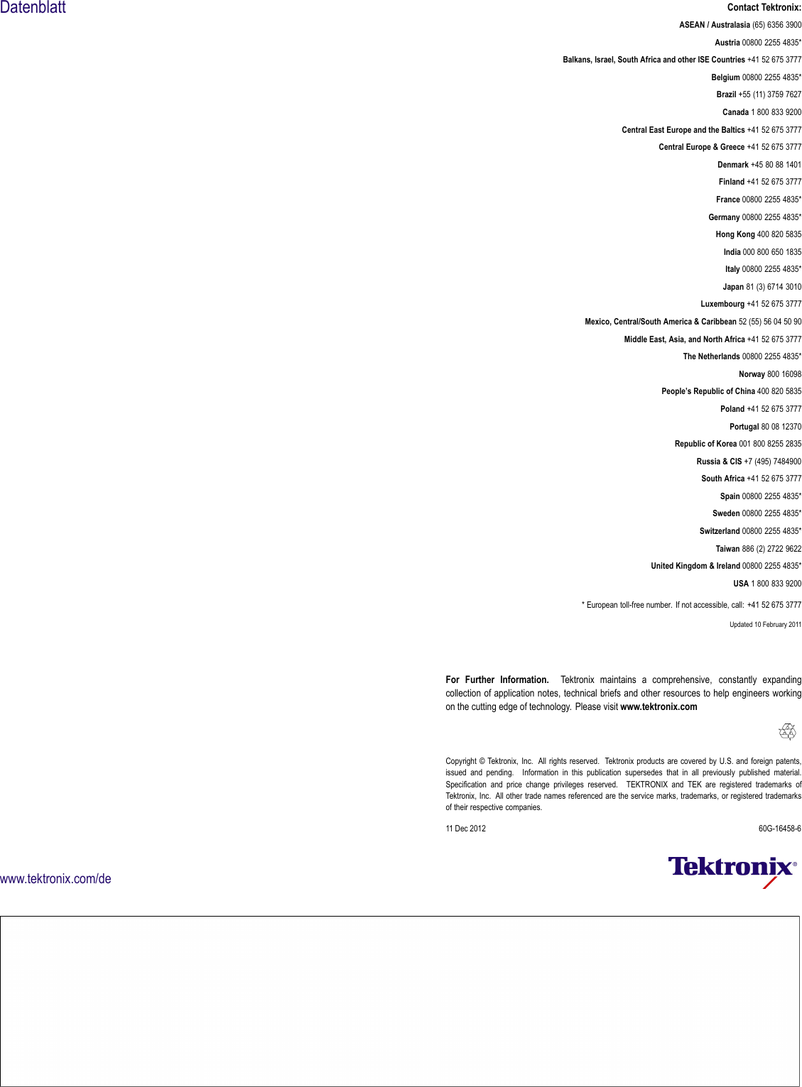 Page 8 of 8 - TCPA300 • TCP312 TCP305 TCP303 TCPA400 TCP404XL AC/DC-Strommesssysteme Datenblatt