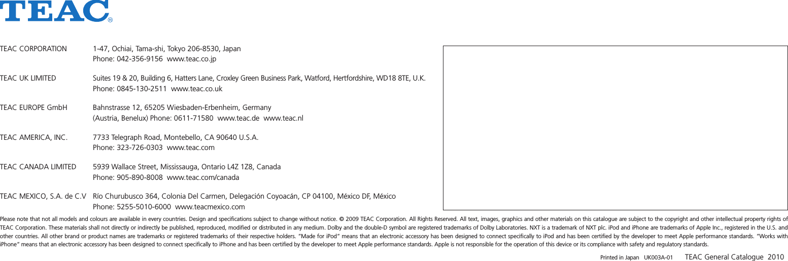 Page 12 of 12 - Teaccdp1260 User Manual