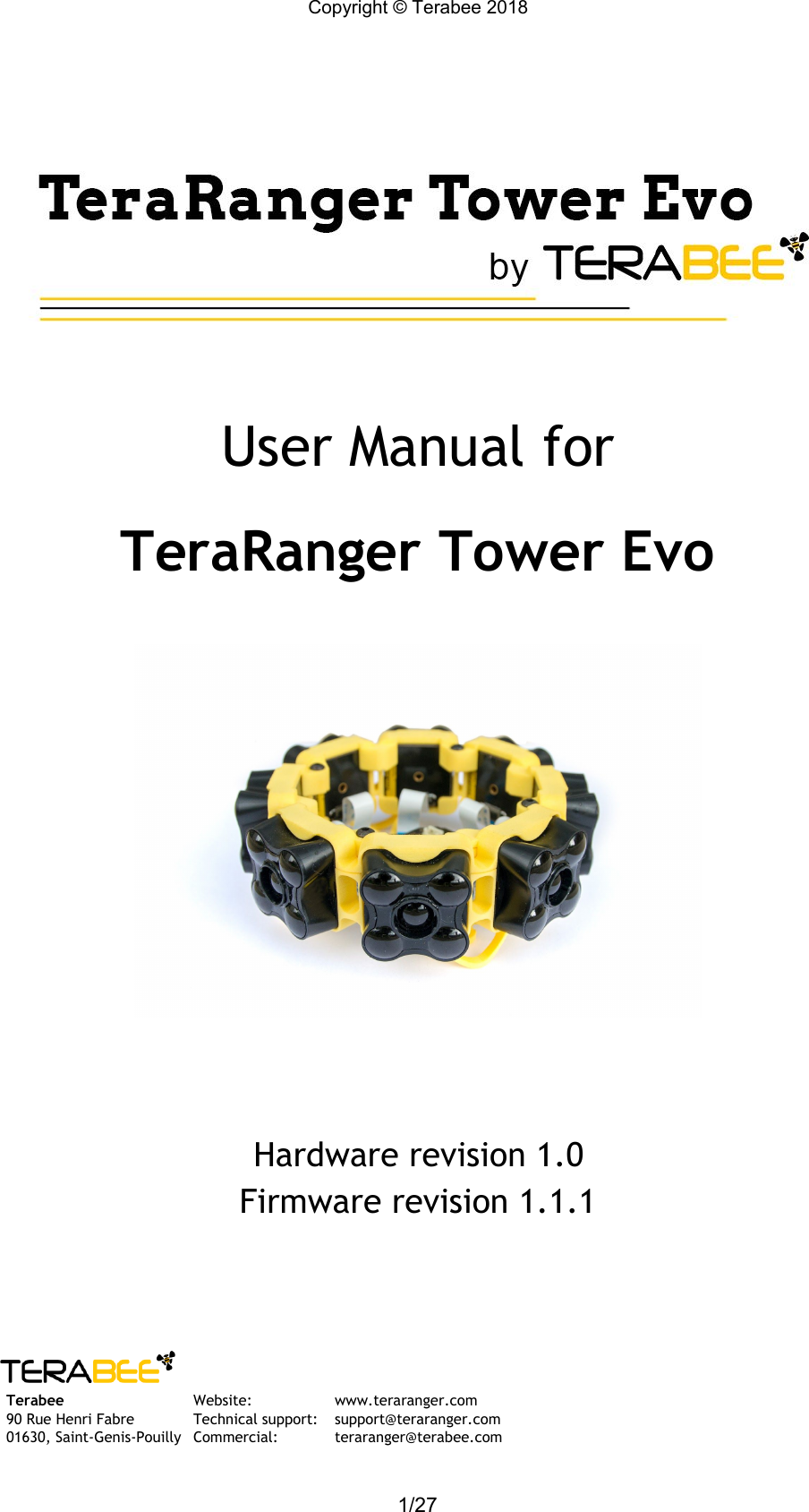 Tera Ranger Tower Evo User Manual