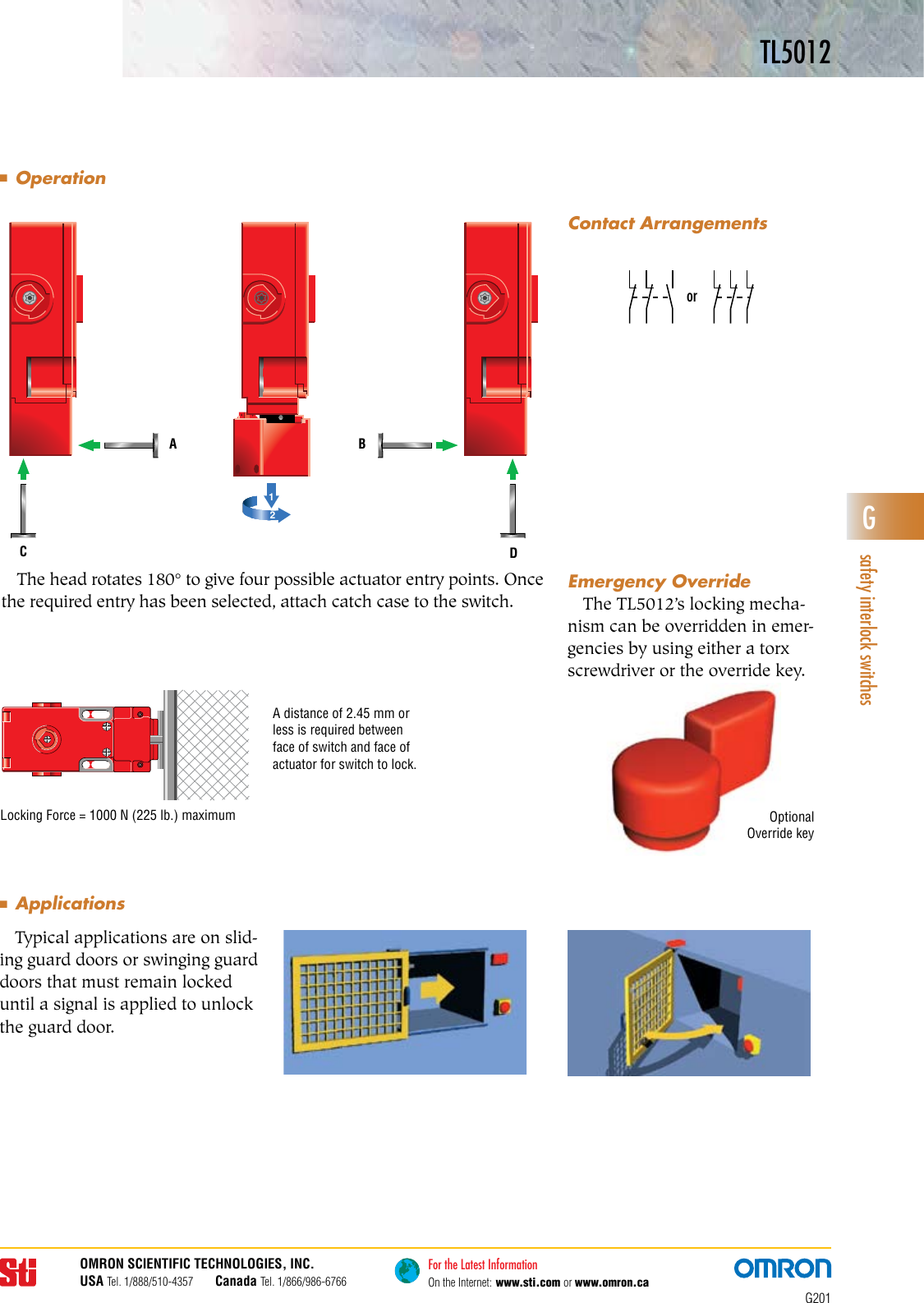 Page 2 of 4 - Omron STI TL5012  TL5012-Safety-Interlock-Switch