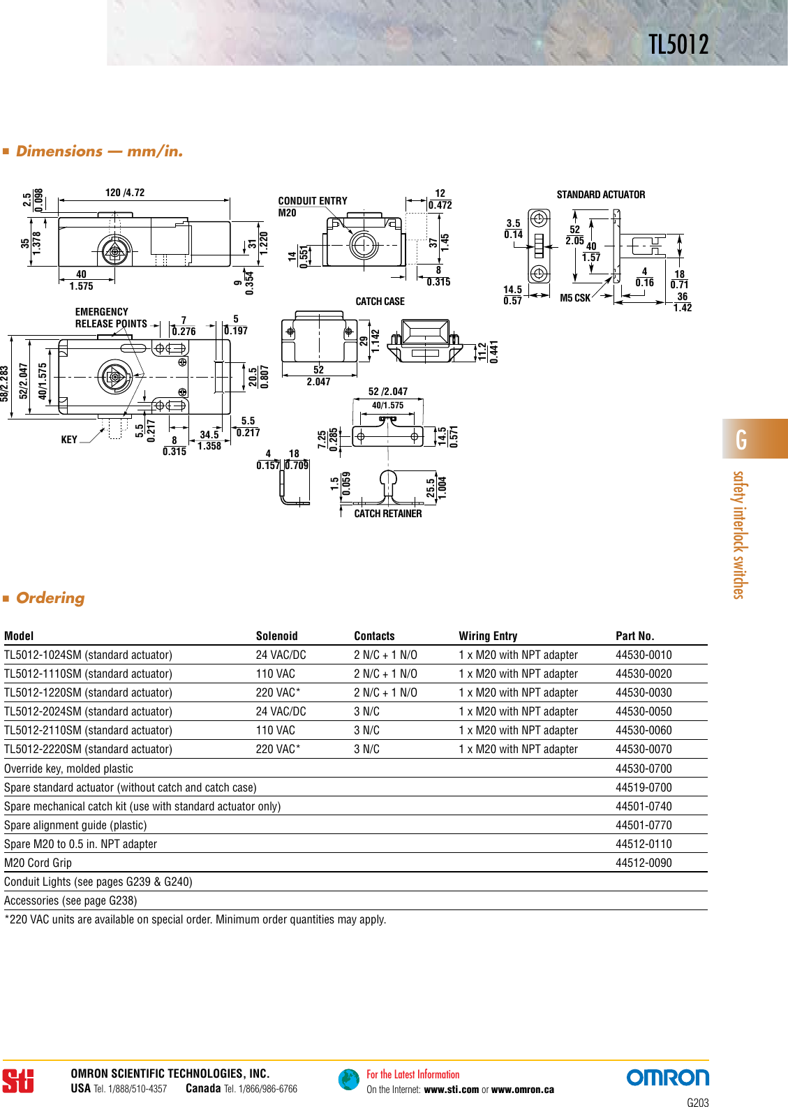 Page 4 of 4 - Omron STI TL5012  TL5012-Safety-Interlock-Switch