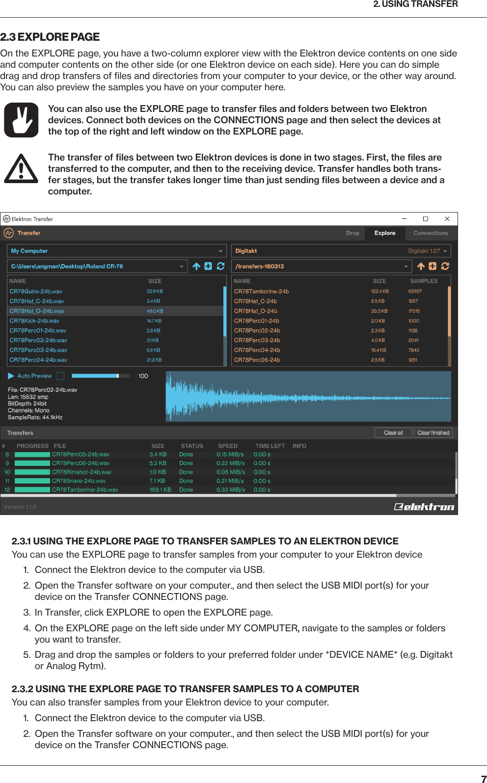 Page 7 of 10 - Elektron Transfer User Manual (English) Transfer-User-Manual ENG