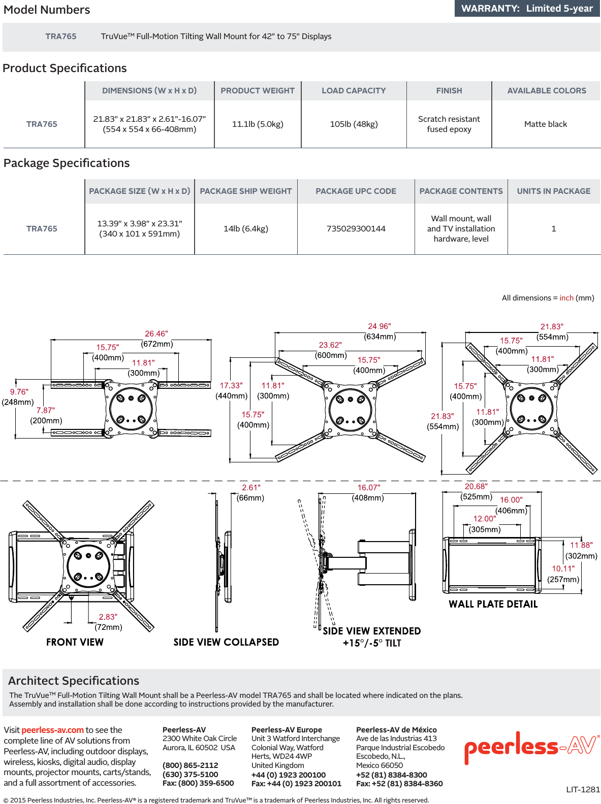 Page 2 of 2 - Trutra765 TRA765-ProductDataSheet User Manual