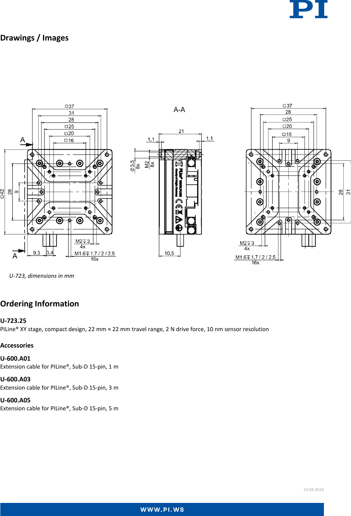 Page 3 of 3 - U-723 Datasheet  U-723-Datasheet