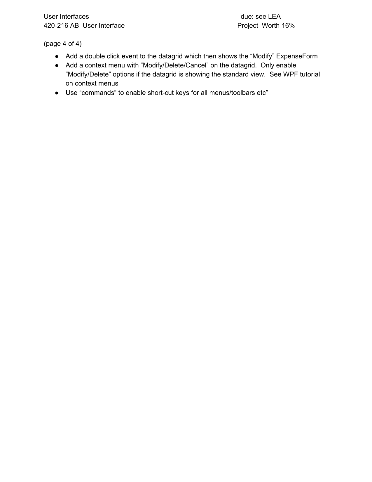 Page 4 of 4 - UI Project Instructions