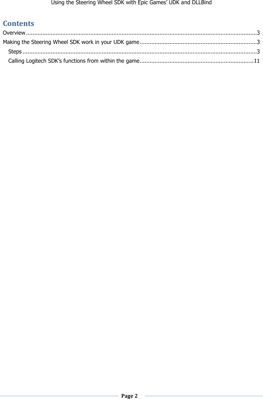 Page 2 of 12 - Using The Steering Wheel SDK With Epic Games’ UDK And DLLBind Instructions