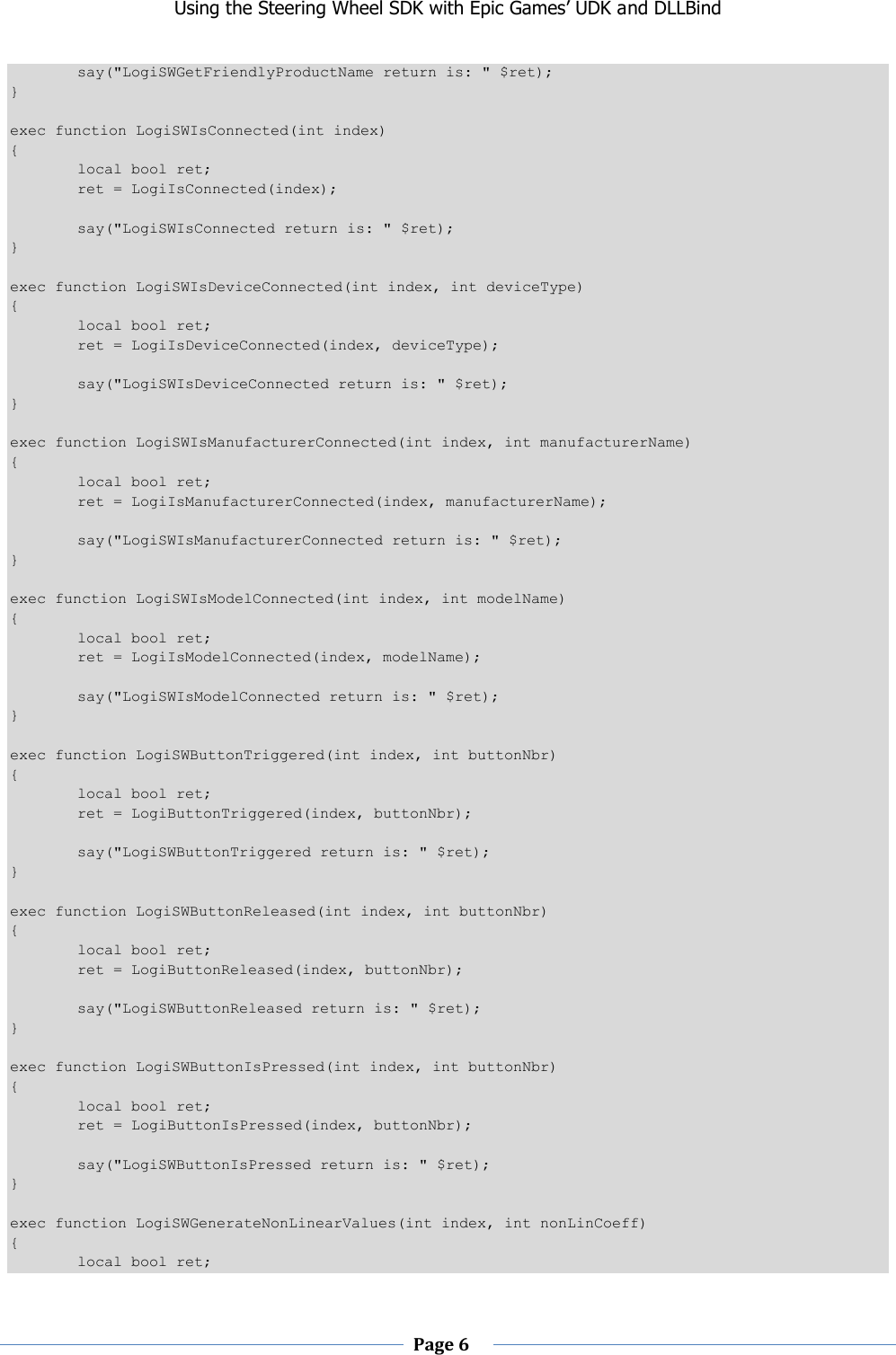Page 6 of 12 - Using The Steering Wheel SDK With Epic Games’ UDK And DLLBind Instructions