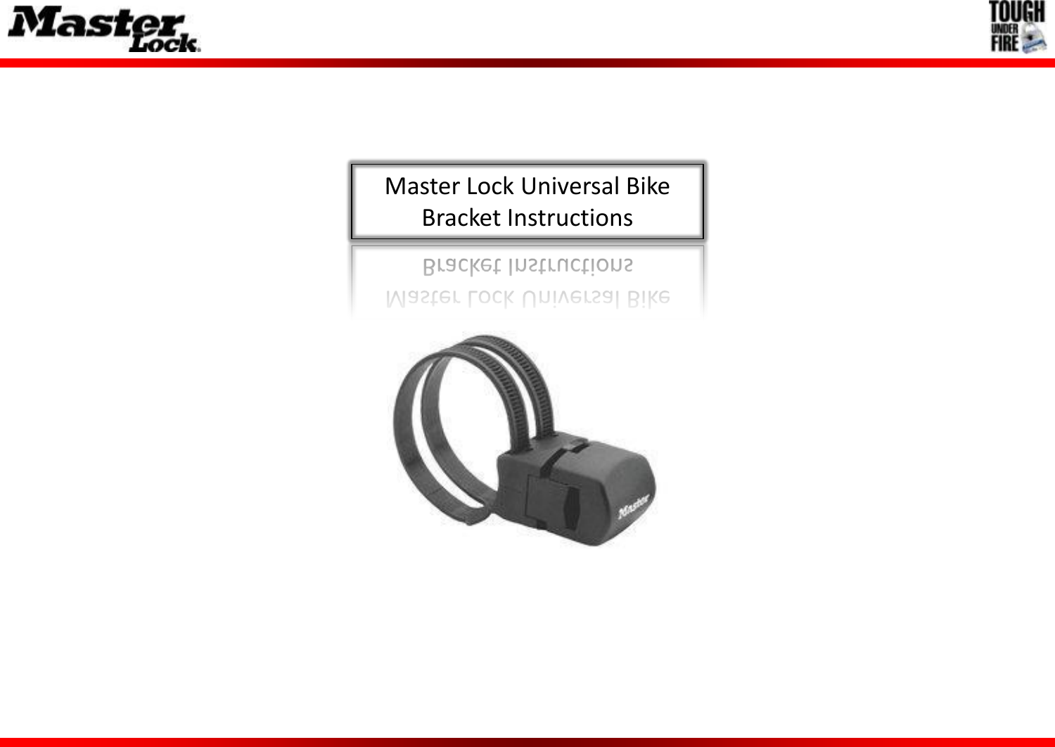 Page 1 of 6 - 1 Universal Mounting Bracket Instructions