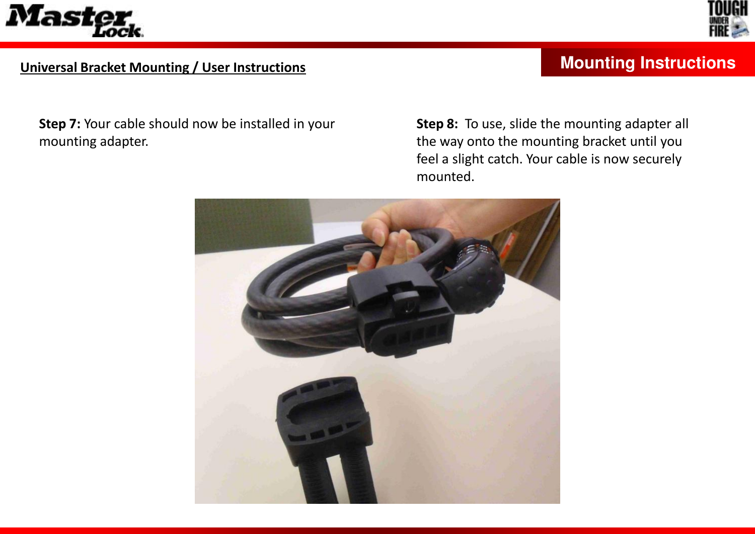 Page 6 of 6 - 1 Universal Mounting Bracket Instructions