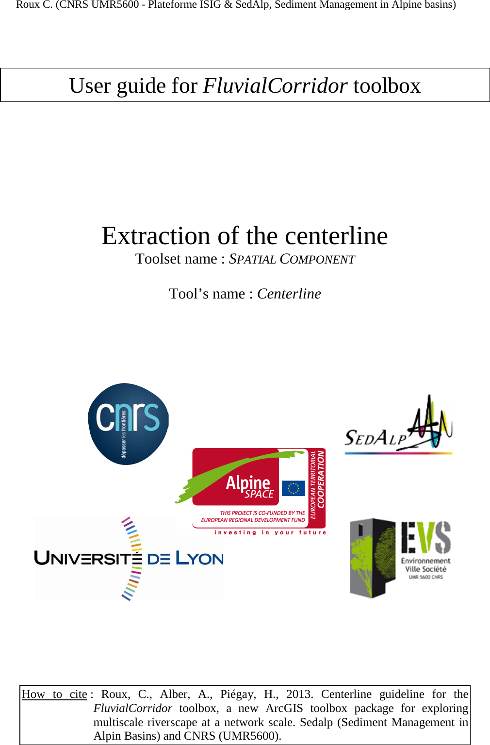 Page 1 of 10 - User Guide Centerline