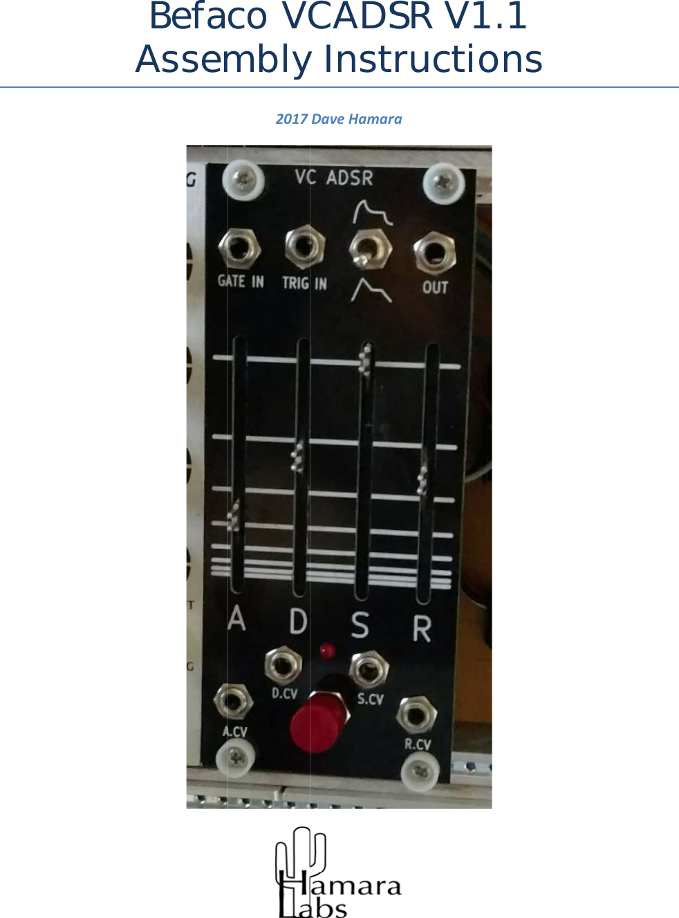 Page 1 of 12 - Assembly Instructionsx VCADSR Instructions V1.2 FULL