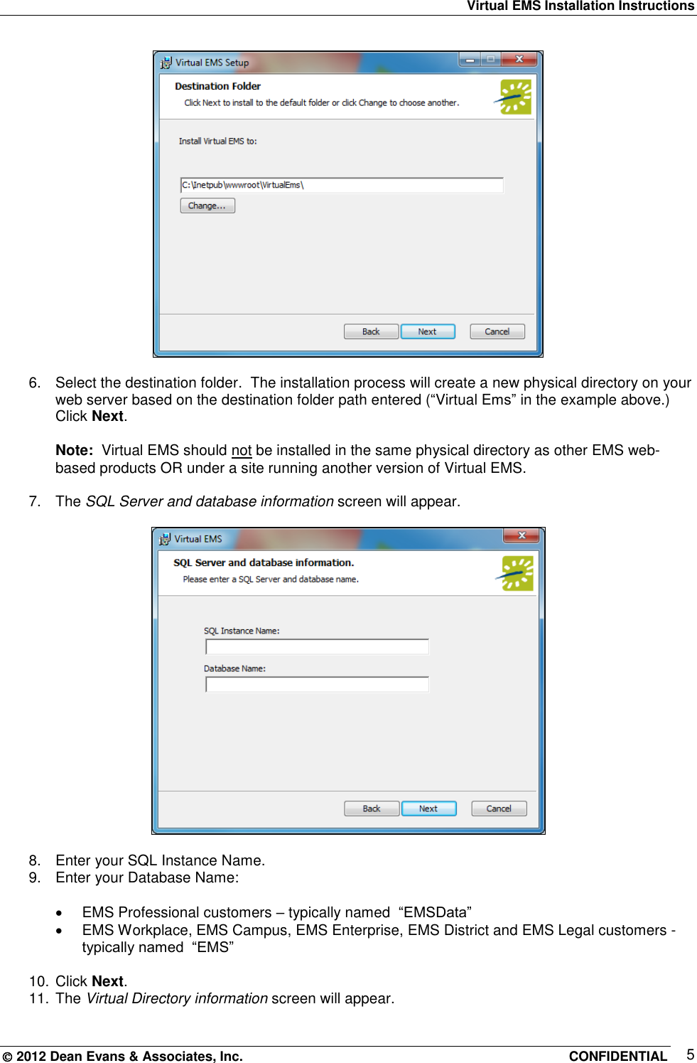 Page 5 of 9 - Virtual EMS Installation Instructions VEMS Guide V43
