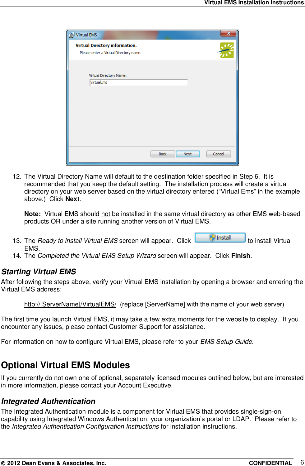 Page 6 of 9 - Virtual EMS Installation Instructions VEMS Guide V43