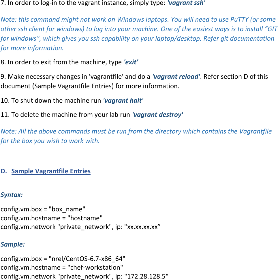 Page 2 of 2 - Vagrant Lab Seup Instructions