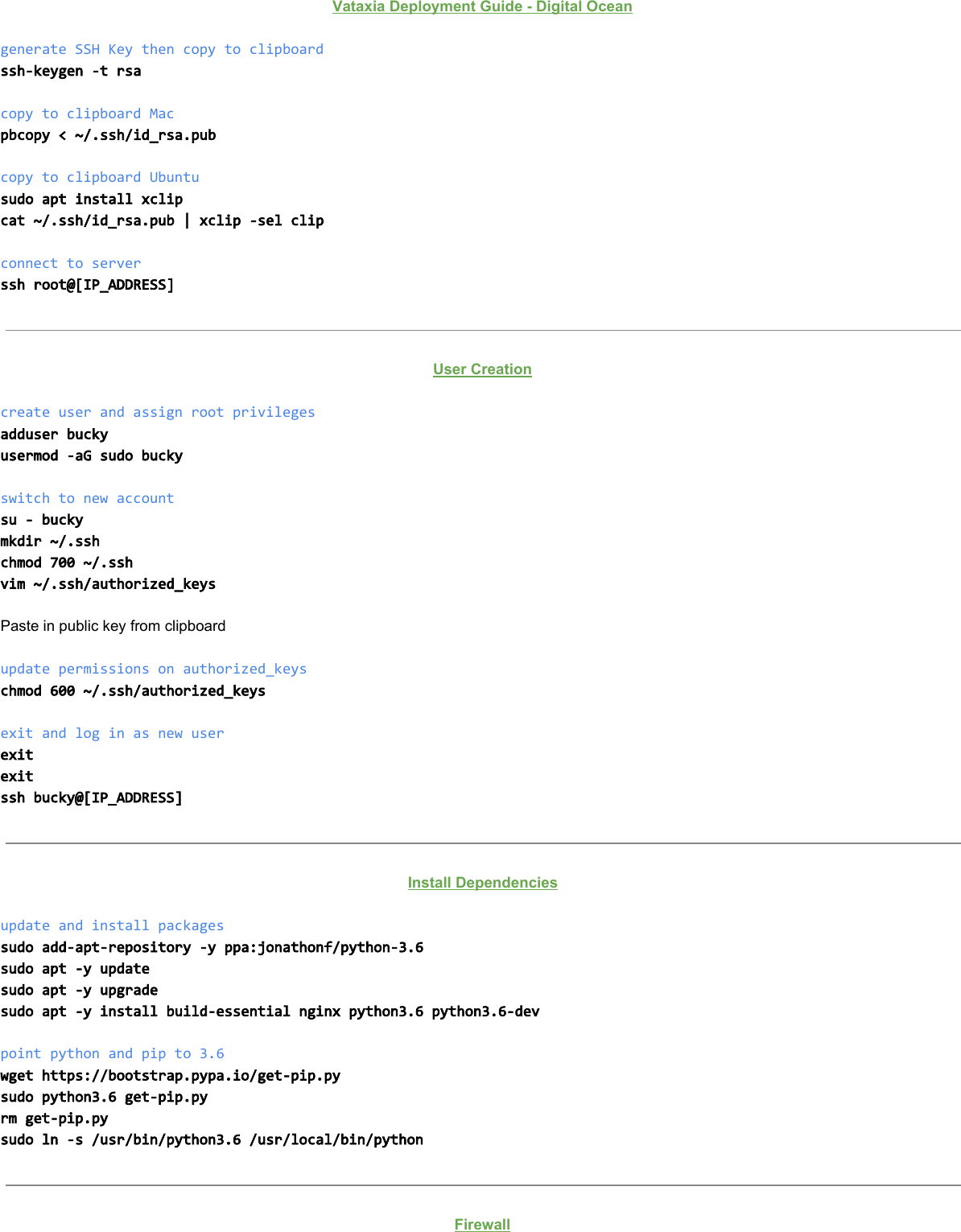 Vataxia Deployment Guide Digital Ocean